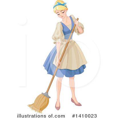 Royalty-Free (RF) Cinderella Clipart Illustration by Pushkin - Stock Sample #1410023
