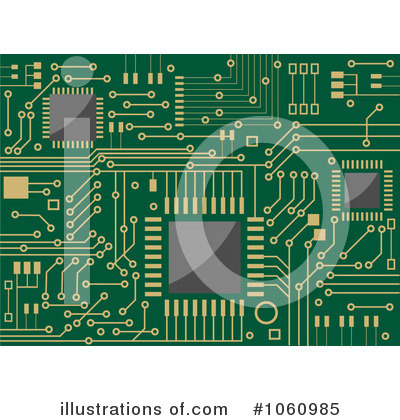 Royalty-Free (RF) Circuit Board Clipart Illustration by Vector Tradition SM - Stock Sample #1060985