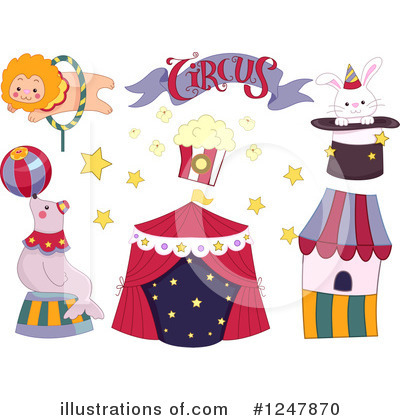 Royalty-Free (RF) Circus Clipart Illustration by BNP Design Studio - Stock Sample #1247870