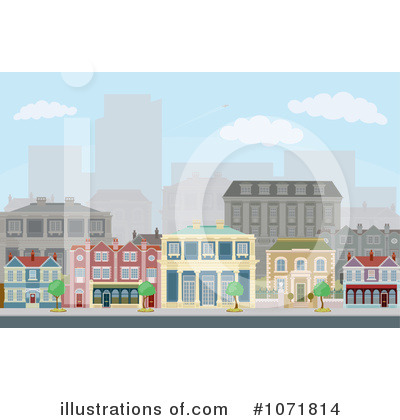 Town House Clipart #1071814 by AtStockIllustration