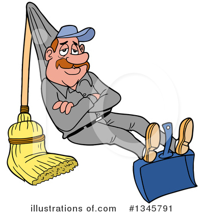 Janitor Clipart #1345791 by LaffToon