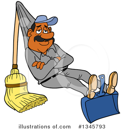 Broom Clipart #1345793 by LaffToon