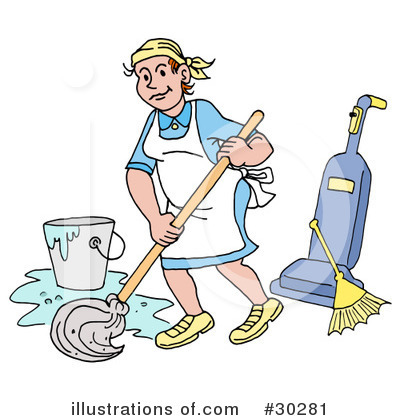 Royalty-Free (RF) Cleaning Clipart Illustration by LaffToon - Stock Sample #30281