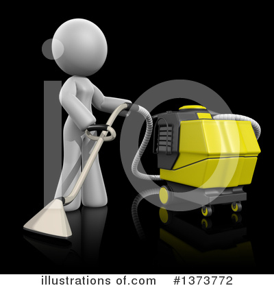 Royalty-Free (RF) Cleaning Lady Clipart Illustration by Leo Blanchette - Stock Sample #1373772