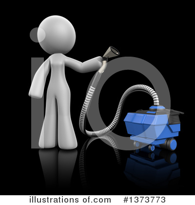 Royalty-Free (RF) Cleaning Lady Clipart Illustration by Leo Blanchette - Stock Sample #1373773
