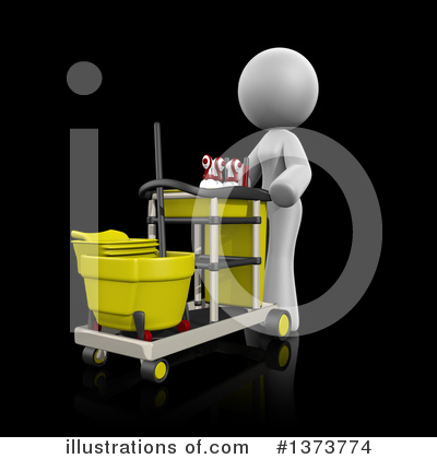 Royalty-Free (RF) Cleaning Lady Clipart Illustration by Leo Blanchette - Stock Sample #1373774