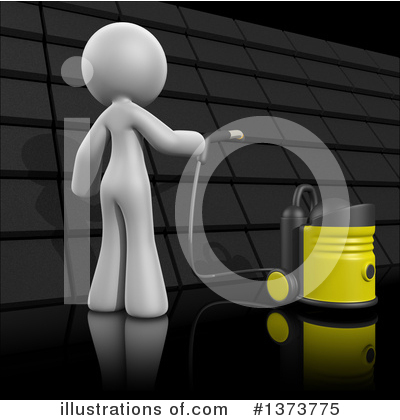 Royalty-Free (RF) Cleaning Lady Clipart Illustration by Leo Blanchette - Stock Sample #1373775