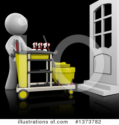 Cleaning Lady Clipart #1373782 by Leo Blanchette
