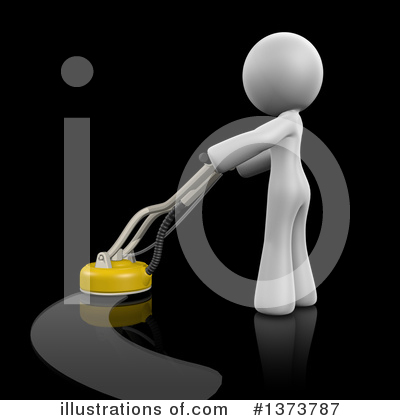 Royalty-Free (RF) Cleaning Lady Clipart Illustration by Leo Blanchette - Stock Sample #1373787