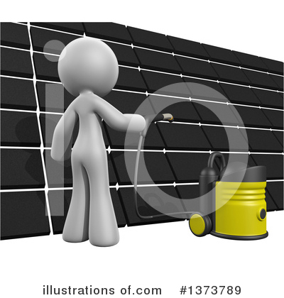 Royalty-Free (RF) Cleaning Lady Clipart Illustration by Leo Blanchette - Stock Sample #1373789