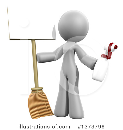 Cleaning Lady Clipart #1373796 by Leo Blanchette