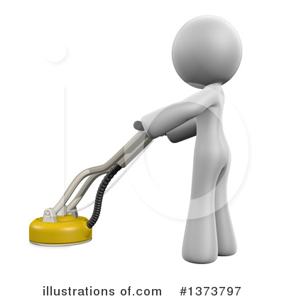 Royalty-Free (RF) Cleaning Lady Clipart Illustration by Leo Blanchette - Stock Sample #1373797