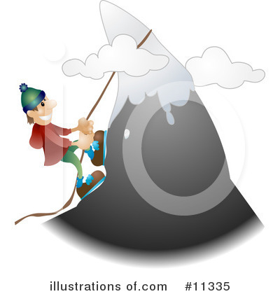 Mountain Climber Clipart #11335 by AtStockIllustration
