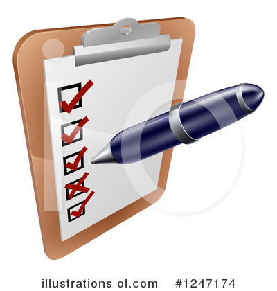 Royalty-Free (RF) Clipboard Clipart Illustration by AtStockIllustration - Stock Sample #1247174