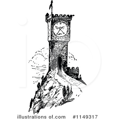 Royalty-Free (RF) Clock Clipart Illustration by Prawny Vintage - Stock Sample #1149317