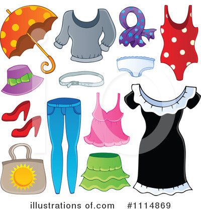 Royalty-Free (RF) Clothes Clipart Illustration by visekart - Stock Sample #1114869