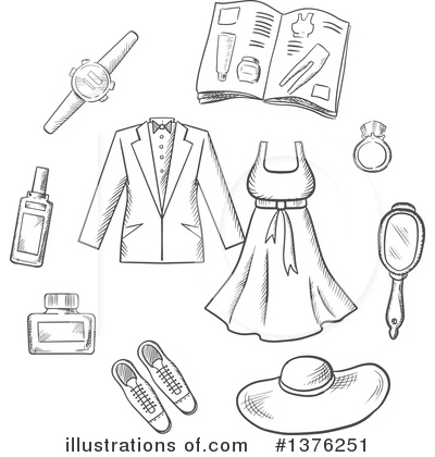 Royalty-Free (RF) Clothes Clipart Illustration by Vector Tradition SM - Stock Sample #1376251