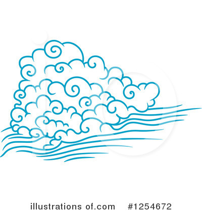 Royalty-Free (RF) Cloud Clipart Illustration by Vector Tradition SM - Stock Sample #1254672