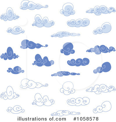 Royalty-Free (RF) Clouds Clipart Illustration by yayayoyo - Stock Sample #1058578
