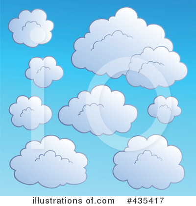 Royalty-Free (RF) Clouds Clipart Illustration by visekart - Stock Sample #435417