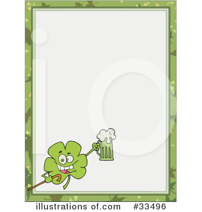 Royalty-Free (RF) Clover Clipart Illustration by Hit Toon - Stock Sample #33496
