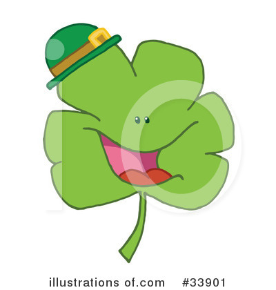 Royalty-Free (RF) Clover Clipart Illustration by Hit Toon - Stock Sample #33901