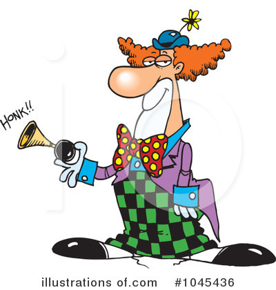 Royalty-Free (RF) Clown Clipart Illustration by toonaday - Stock Sample #1045436