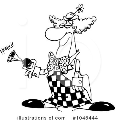 Royalty-Free (RF) Clown Clipart Illustration by toonaday - Stock Sample #1045444
