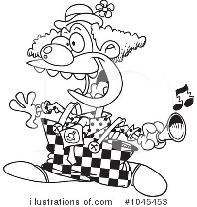 Royalty-Free (RF) Clown Clipart Illustration by toonaday - Stock Sample #1045453