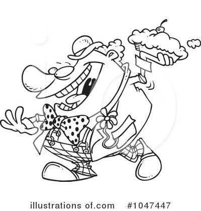 Royalty-Free (RF) Clown Clipart Illustration by toonaday - Stock Sample #1047447