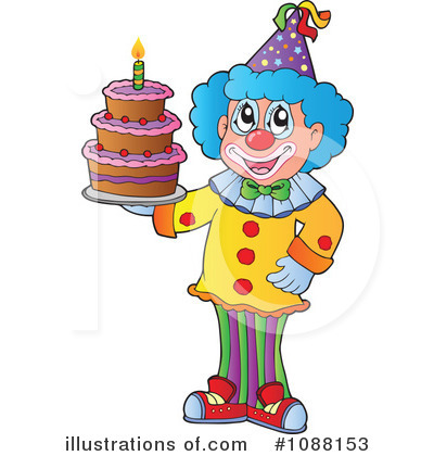 Royalty-Free (RF) Clown Clipart Illustration by visekart - Stock Sample #1088153