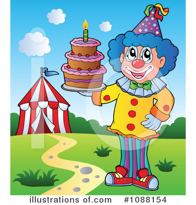Royalty-Free (RF) Clown Clipart Illustration by visekart - Stock Sample #1088154