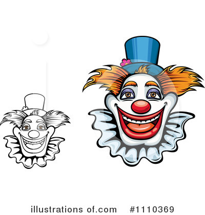 Clown Face Clipart #1110369 by Vector Tradition SM