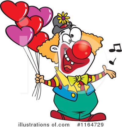 Royalty-Free (RF) Clown Clipart Illustration by toonaday - Stock Sample #1164729