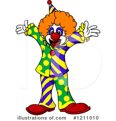 Royalty-Free (RF) Clown Clipart Illustration by Vector Tradition SM - Stock Sample #1211010