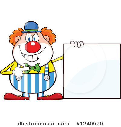 Royalty-Free (RF) Clown Clipart Illustration by Hit Toon - Stock Sample #1240570