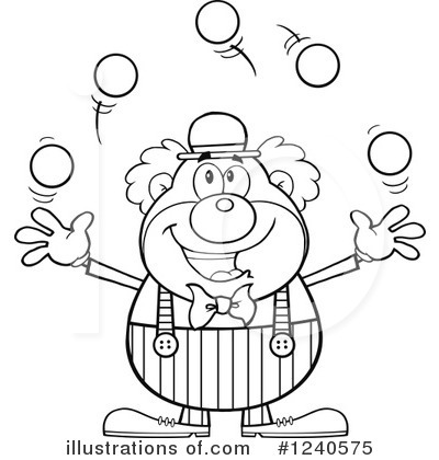 Royalty-Free (RF) Clown Clipart Illustration by Hit Toon - Stock Sample #1240575