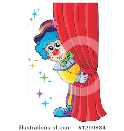 Royalty-Free (RF) Clown Clipart Illustration by visekart - Stock Sample #1259884