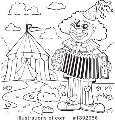 Royalty-Free (RF) Clown Clipart Illustration by visekart - Stock Sample #1392956