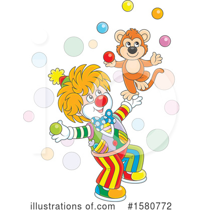 Royalty-Free (RF) Clown Clipart Illustration by Alex Bannykh - Stock Sample #1580772