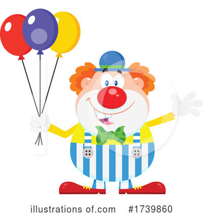 Royalty-Free (RF) Clown Clipart Illustration by Hit Toon - Stock Sample #1739860