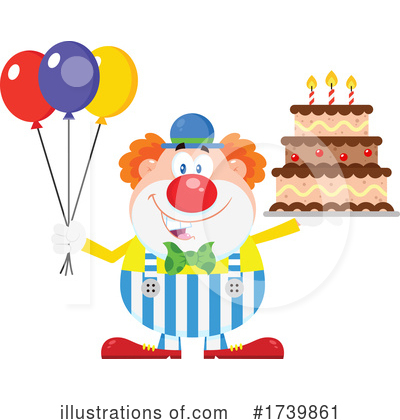 Royalty-Free (RF) Clown Clipart Illustration by Hit Toon - Stock Sample #1739861