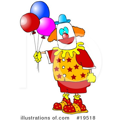 Royalty-Free (RF) Clown Clipart Illustration by djart - Stock Sample #19518