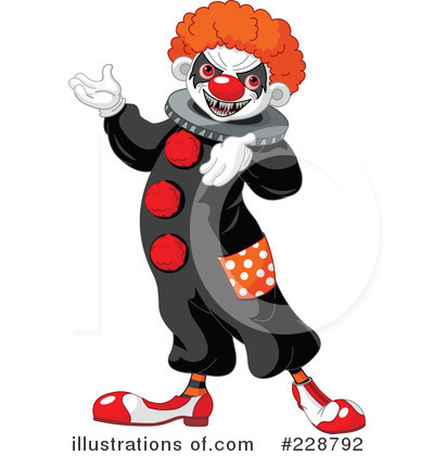 Royalty-Free (RF) Clown Clipart Illustration by Pushkin - Stock Sample #228792