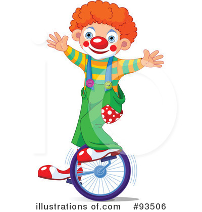 Royalty-Free (RF) Clown Clipart Illustration by Pushkin - Stock Sample #93506