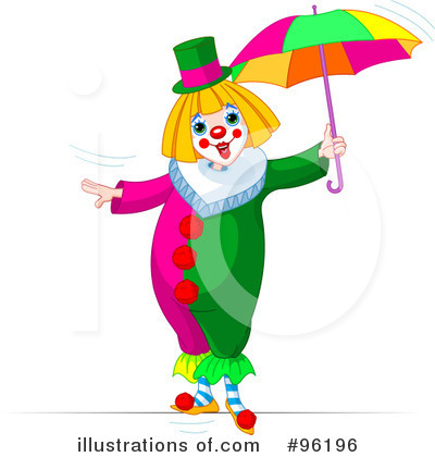 Royalty-Free (RF) Clown Clipart Illustration by Pushkin - Stock Sample #96196