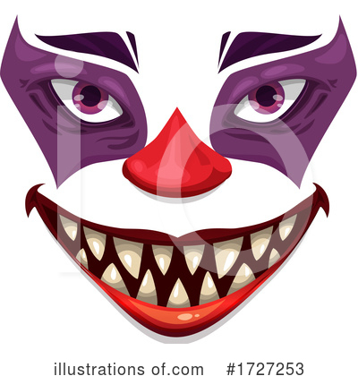 Royalty-Free (RF) Clown Face Clipart Illustration by Vector Tradition SM - Stock Sample #1727253
