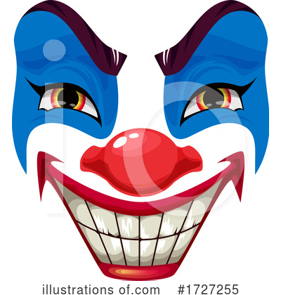 Royalty-Free (RF) Clown Face Clipart Illustration by Vector Tradition SM - Stock Sample #1727255
