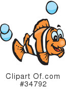 Clown Fish Clipart #34792 by Dennis Holmes Designs