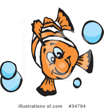 Clownfish Clipart #34794 by Dennis Holmes Designs
